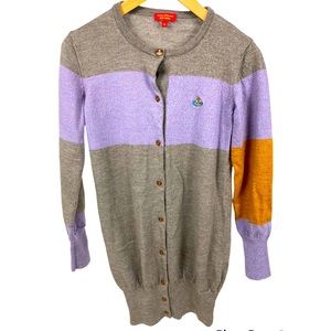 Vivienne Westwood Sweaters | Vivienne Westwood Long Cardigan | Color: Gray/Purple | Size: M | Rad_Treasures's Closet